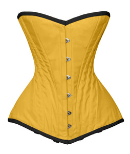 Heavy Duty 26 Double Steel Boned Waist Training Satin Overbust Tight Shaper Corset #8728-BT-SA