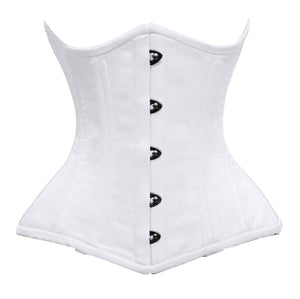 Heavy Duty 26 Double Steel Boned Waist Training Satin Underbust Tight Shaper Corset #8801-OT-SA