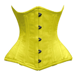 Heavy Duty 26 Double Steel Boned Waist Training Satin Underbust Tight Shaper Corset #8801-OT-SA