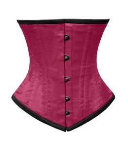 Heavy Duty 26 Double Steel Boned Waist Training Satin Underbust Tight Shaper Corset #8802-BT-SA