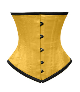 Heavy Duty 26 Double Steel Boned Waist Training Satin Underbust Tight Shaper Corset #8802-BT-SA