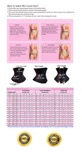 Heavy Duty 26 Double Steel Boned Waist Training Cotton Underbust Tight Shaper Corset #8803-TC