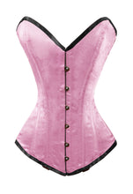 Load image into Gallery viewer, Heavy Duty 26 Double Steel Boned Waist Training Satin Overbust Shaper Wider Hips Corset #8837-BT-SA