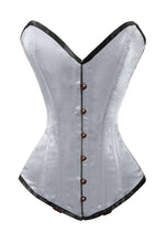 Load image into Gallery viewer, Heavy Duty 26 Double Steel Boned Waist Training Satin Overbust Shaper Wider Hips Corset #8837-BT-SA