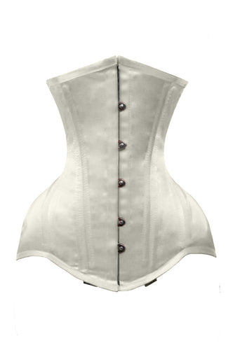 Heavy Duty 26 Double Steel Boned Waist Training Satin Underbust Tight Shaper Corset #8862-OT-SA