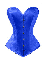 Load image into Gallery viewer, Heavy Duty 26 Double Steel Boned Waist Training Satin Overbust Tight Shaper Corset #8937-OT-WL-SA
