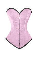 Load image into Gallery viewer, Heavy Duty 26 Double Steel Boned Waist Training Satin Overbust Tight Shaper Corset #8937-BT-SA