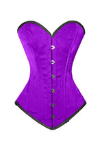 Load image into Gallery viewer, Heavy Duty 26 Double Steel Boned Waist Training Satin Overbust Tight Shaper Corset #8937-BT-SA