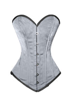 Load image into Gallery viewer, Heavy Duty 26 Double Steel Boned Waist Training Satin Overbust Tight Shaper Corset #8937-BT-SA