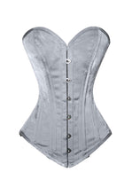 Load image into Gallery viewer, Heavy Duty 26 Double Steel Boned Waist Training Satin Overbust Tight Shaper Corset #8937-OT-SA
