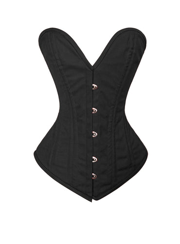 Heavy Duty 26 Double Steel Boned Waist Training Cotton Overbust Tight Shaper Corset #8938-TC