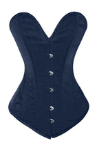 Load image into Gallery viewer, Heavy Duty 26 Double Steel Boned Waist Training Satin Overbust Tight Shaper Corset #8938-OT-SA