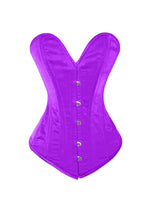 Load image into Gallery viewer, Heavy Duty 26 Double Steel Boned Waist Training Satin Overbust Tight Shaper Corset #8938-OT-SA