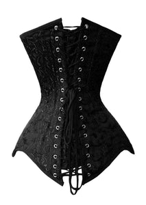 Heavy Duty 26 Double Steel Boned Waist Training Brocade Overbust Tight Shaper Corset #8951-BRO