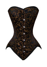 Load image into Gallery viewer, Heavy Duty 26 Double Steel Boned Waist Training Brocade Overbust Tight Shaper Corset #8951-BRO