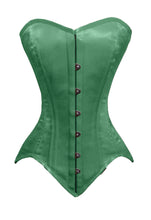Load image into Gallery viewer, Heavy Duty 26 Double Steel Boned Waist Training Satin Overbust Tight Shaper Corset #8951-OT-SA