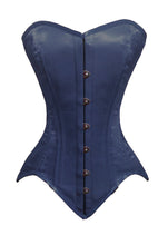 Load image into Gallery viewer, Heavy Duty 26 Double Steel Boned Waist Training Satin Overbust Tight Shaper Corset #8951-OT-SA