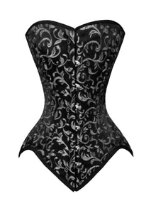 Heavy Duty 26 Double Steel Boned Waist Training Brocade Overbust Tight Shaper Corset #8951-BRO