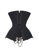Load image into Gallery viewer, 26 Double Steel Boned Waist Training Cotton &amp; Satin Underbust Tight Shaper Corset #8960-SA-TC
