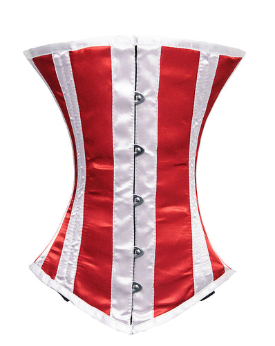 Heavy Duty 26 Double Steel Boned Waist Training Satin Underbust Tight Shaper Corset #9029-W-SA