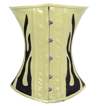 Load image into Gallery viewer, Heavy Duty 26 Double Steel Boned Waist Training Leather Underbust Tight Shaper Corset #9033-B-LE