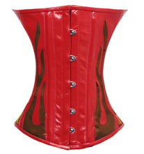 Load image into Gallery viewer, Heavy Duty 26 Double Steel Boned Waist Training Leather Underbust Tight Shaper Corset #9033-R-LE