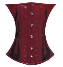 Load image into Gallery viewer, Heavy Duty 26 Double Steel Boned Waist Training Leather Underbust Tight Shaper Corset #9033-B-LE