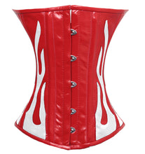 Load image into Gallery viewer, Heavy Duty 26 Double Steel Boned Waist Training Leather Underbust Tight Shaper Corset #9033-R-LE