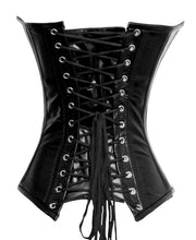 Load image into Gallery viewer, Heavy Duty 24 Double Steel Boned Waist Training Leather Overbust Tight Shaper Corset #9042-LE