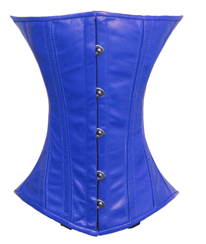 Heavy Duty 26 Double Steel Boned Waist Training Leather Underbust Tight Shaper Corset #9902-LE