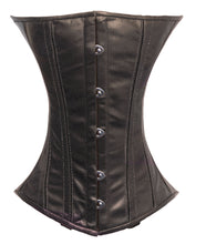 Load image into Gallery viewer, Heavy Duty 26 Double Steel Boned Waist Training Leather Underbust Tight Shaper Corset #9902-LE