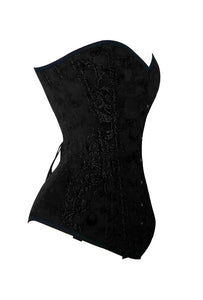 Heavy Duty 26 Double Steel Boned Waist Training Brocade Long Torso Overbust Shaper Corset #9937-BRO