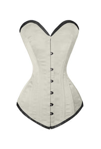 26 Double Steel Boned Waist Training Satin Long Overbust Wider Hips Shaper Corset #9937-BT-SA