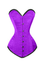 Load image into Gallery viewer, 26 Double Steel Boned Waist Training Satin Long Overbust Wider Hips Shaper Corset #9937-BT-SA