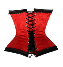 Load image into Gallery viewer, Heavy Duty 26 Double Steel Boned Waist Training Brocade Underbust Shaper Corset #9965-RB-BRO