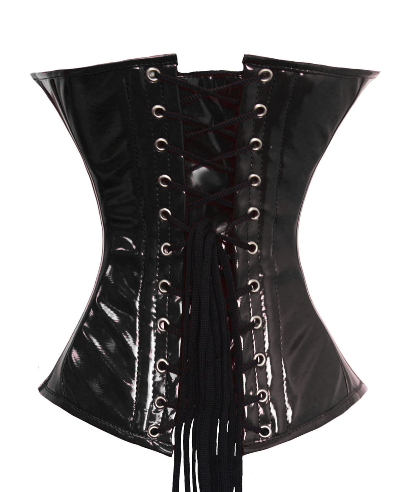 Heavy Duty Steel Boned Under Bust waist trainer Hourglass tight laces PVC  Corset