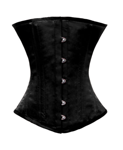 Heavy Duty 26 Double Steel Boned Waist Training Satin Underbust Tight Shaper Corset #9966-OT-SA