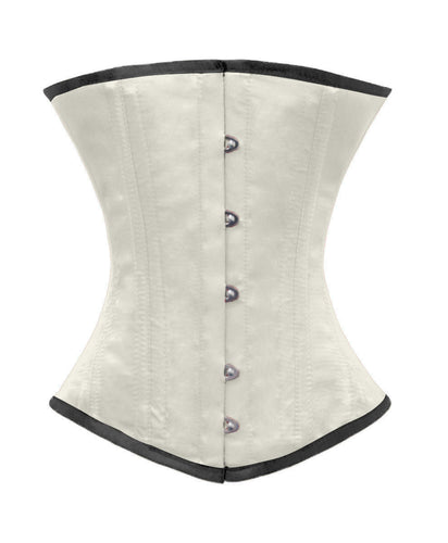 Heavy Duty 26 Double Steel Boned Waist Training Satin Underbust Tight Shaper Corset #9966-BT-SA