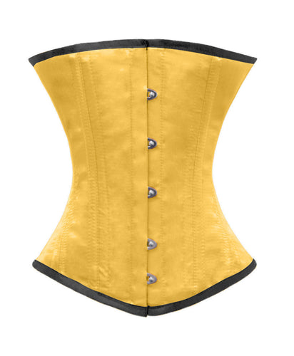 Heavy Duty 26 Double Steel Boned Waist Training Satin Underbust Tight Shaper Corset #9966-BT-SA