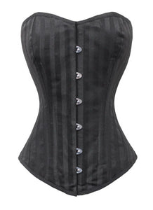 Heavy Duty 26 Double Steel Boned Waist Training Brocade Overbust Tight Shaper Corset #9974-STR-BRO