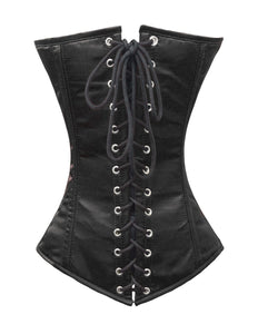 Heavy Duty 24 Double Steel Boned Waist Training Satin Underbust Tight Shaper Corset #8521-BT-SA