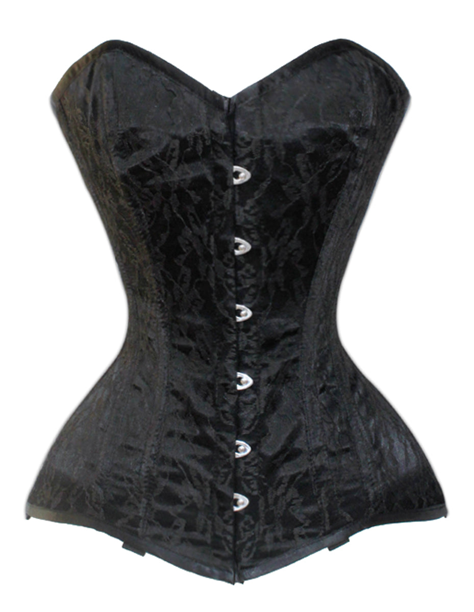 Heavy Duty 26 Double Steel Boned Waist Training Brocade Overbust Tight Shaper Corset #CST1-B-BRO