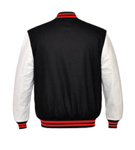 Load image into Gallery viewer, Superb Genuine White Leather Sleeve Letterman College Varsity Women Wool Jackets #WSL-RSTR-WB