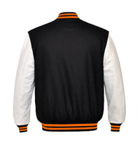 Load image into Gallery viewer, Superb Genuine White Leather Sleeve Letterman College Varsity Women Wool Jackets #WSL-ORSTR-OB
