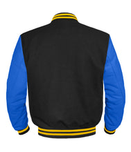 Load image into Gallery viewer, Original American Varsity Blue Leather Sleeve Letterman College Baseball Women Wool Jackets #BLSL-YSTR-BZ
