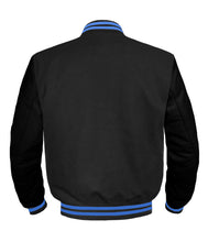 Load image into Gallery viewer, Original American Varsity Black Leather Sleeve Letterman College Baseball Kid Wool Jackets #BSL-BLSTR-BZ