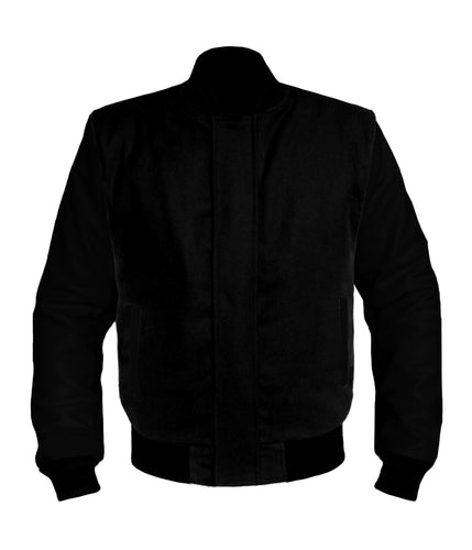Original American Varsity Black Leather Sleeve Letterman College Baseball Men Wool Jackets #BSL-BBAND-BZ