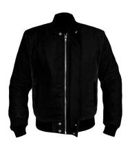 Load image into Gallery viewer, Original American Varsity Black Leather Sleeve Letterman College Baseball Women Wool Jackets #BSL-BBAND-BZ