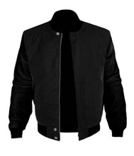 Load image into Gallery viewer, Original American Varsity Black Leather Sleeve Letterman College Baseball Women Wool Jackets #BSL-BBAND-BZ