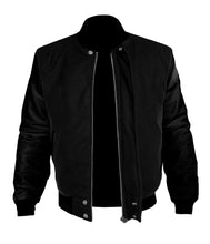 Load image into Gallery viewer, Original American Varsity Black Leather Sleeve Letterman College Baseball Women Wool Jackets #BSL-BBAND-BZ